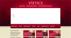 Desktop Screenshot of hotel-vsetice.cz